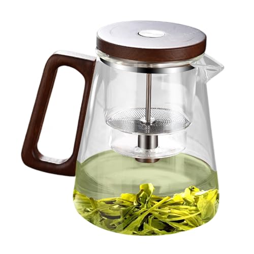 Teekanne mit Sieb,Teekanne mit Teesieb, Abnehmbare Filterglas-Teekanne, Teeglas mit Druckkontrollsieb, Teekanne mit Holzgriff für die Teestube im Heimstudio Teekanne mit Sieb,Teekanne mit Teesieb, Abnehmbare Filterglas-Teekanne, Teeglas mit Druckkontrollsieb, Teekanne mit Holzgriff für die Teestube im Heimstudio von LearnLyrics