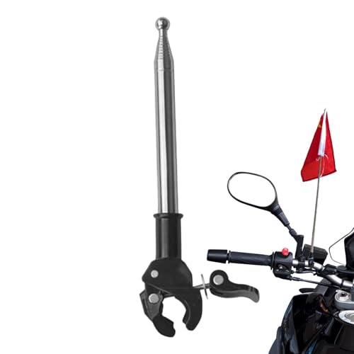 Teleskop-Motorrad-Fahnenmast – Edelstahl-Fahnenmast | passend für 12 mm - 40 mm Rohre, Fahrräder, Fahnenmast mit verstellbarer Klemme, Flaggenhalterung, Heckgepäckträger, Installation für von LearnLyrics