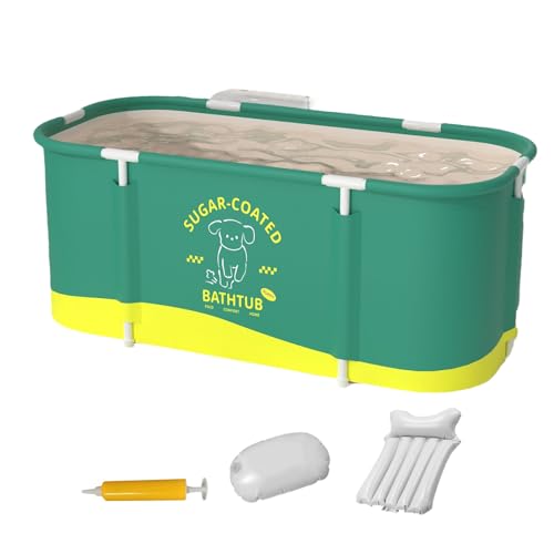 Tragbare Badewanne für Duschkabine – Faltbare Einweichwanne für Erwachsene in kleinen Räumen, kompakte Spa-Badewannen-Lösung | Aufblasbare Badewanne, einfaches Ablauf-Design, entspannende Spa-Nutzung von LearnLyrics