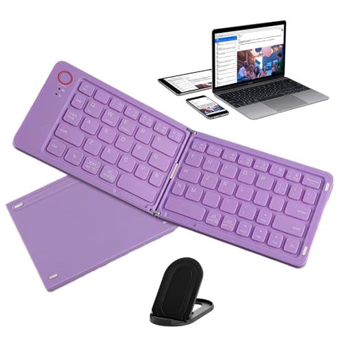 Tragbare faltbare Tastatur | Tragbare faltbare Tastatur – ultradünne, tragbare Tastatur für die meisten Tablets, Laptops und Smartphones, unterstützt 3 Geräte von LearnLyrics