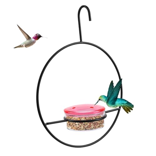 Vogelfutterspender aus Metall für den Außenbereich, Vogelfutterspender für draußen – Futterstange, Metalldekoration, antimikrobensicher, auslaufsicherer Kanarienvogelständer, für Wildtiere, Fenster von LearnLyrics