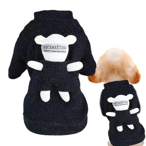 Warmer Hundepullover | mit Bärenpuppe, Rollkragenpullover, gestrickte Katzen-Outfits – Herbst-gemütlicher Rollkragen-Strick-Katzen-Outfit, dicker Hundepullover für mittelgroße und große Warmer Hundepullover | mit Bärenpuppe, Rollkragenpullover, gestrickte Katzen-Outfits – Herbst-gemütlicher Rollkragen-Strick-Katzen-Outfit, dicker Hundepullover für mittelgroße und große von LearnLyrics