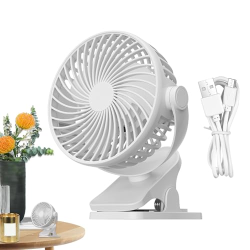 Wiederaufladbarer Ventilator mit Clip – tragbarer USB-Lüfter, robuster Tischluftstrom | kompakte Kühllösung, leise, effizient, leise, effiziente Luftzirkulation Wiederaufladbarer Ventilator mit Clip – tragbarer USB-Lüfter, robuster Tischluftstrom | kompakte Kühllösung, leise, effizient, leise, effiziente Luftzirkulation von LearnLyrics