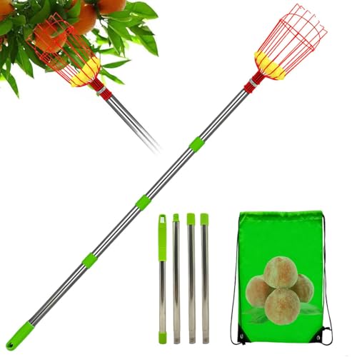 -Züchterpfosten – Teleskopstange aus Edelstahl, rostfreies Gartenwerkzeug, tragbar, abnehmbare leichte Ernte | Gadget Aprikose Plum Pear Lemon von LearnLyrics