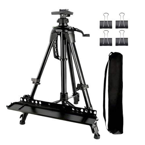 für Künstler-Malerei, verstellbar und tragbar, mit Farbtablett, Gestell für Erwachsene und Jugendliche, für Tisch, Boden und Außenbereich von LearnLyrics