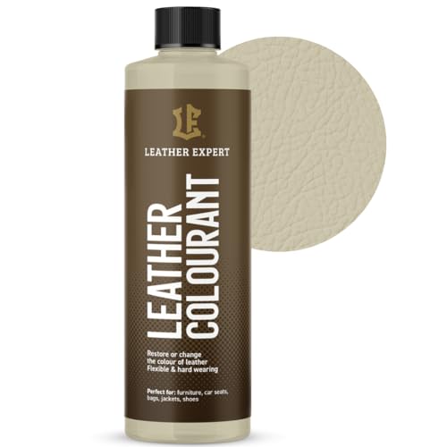 Sehr Deckend Wasser Lederfarbe Alte Sahne - 250 ml Leather Paint für Natur und ÖkoLeder - Leather Dye Ohne Alkohol für alle Lederaccessoires - Reißt oder Blättert Nicht ab von Leather Expert