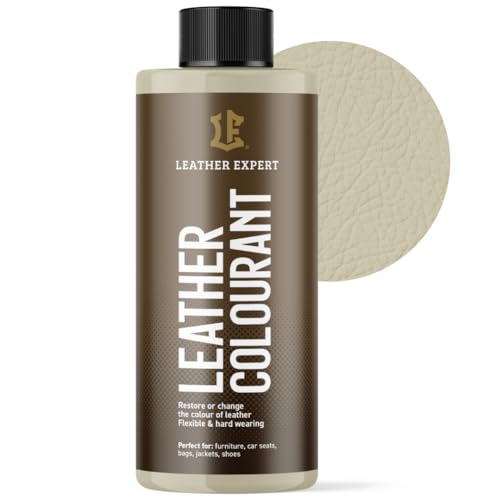 Sehr Deckend Wasser Lederfarbe Alte Sahne - 500 ml Leather Paint für Natur und ÖkoLeder - Leather Dye Ohne Alkohol für alle Lederaccessoires - Reißt oder Blättert Nicht ab von Leather Expert