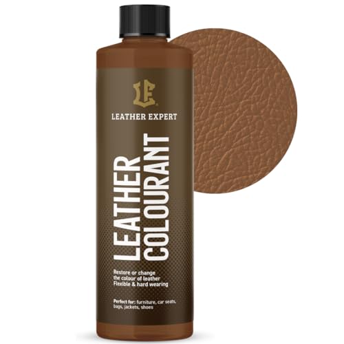 Sehr Deckend Wasser Lederfarbe Braun - 250 ml Leather Paint für Natur und ÖkoLeder - Leather Dye Ohne Alkohol für alle Lederaccessoires - Reißt oder Blättert Nicht ab von Leather Expert