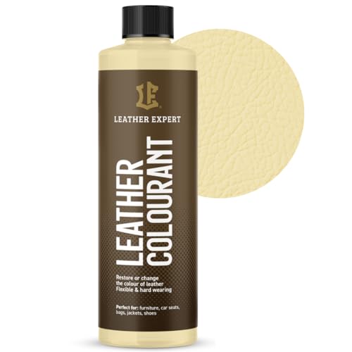 Sehr Deckend Wasser Lederfarbe Buttermilch - 250 ml Leather Paint für Natur und ÖkoLeder - Leather Dye Ohne Alkohol für alle Lederaccessoires - Reißt oder Blättert Nicht ab von Leather Expert