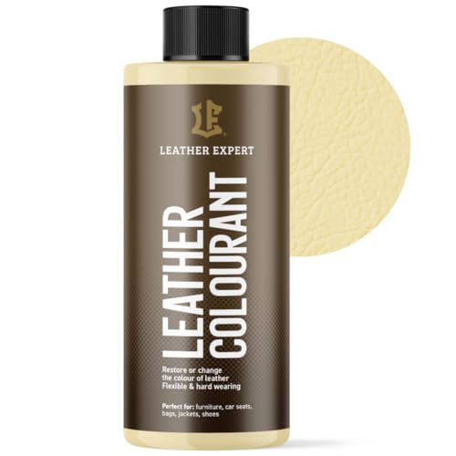 Sehr Deckend Wasser Lederfarbe Buttermilch - 500 ml Leather Paint für Natur und ÖkoLeder - Leather Dye Ohne Alkohol für alle Lederaccessoires - Reißt oder Blättert Nicht ab von Leather Expert