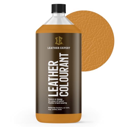 Sehr Deckend Wasser Lederfarbe Curry - 1L Leather Paint für Natur und ÖkoLeder - Leather Dye Ohne Alkohol für alle Lederaccessoires - Reißt oder Blättert Nicht ab von Leather Expert