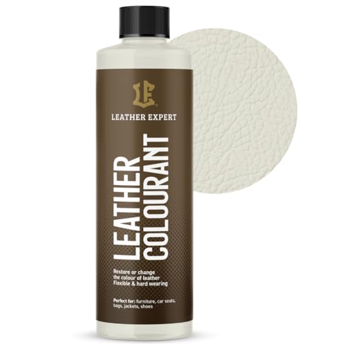 Sehr Deckend Wasser Lederfarbe Elfenbein - 250 ml Leather Paint für Natur und ÖkoLeder - Leather Dye Ohne Alkohol für alle Lederaccessoires - Reißt oder Blättert Nicht ab von Leather Expert