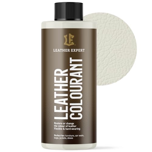 Sehr Deckend Wasser Lederfarbe Elfenbein - 500 ml Leather Paint für Natur und ÖkoLeder - Leather Dye Ohne Alkohol für alle Lederaccessoires - Reißt oder Blättert Nicht ab von Leather Expert