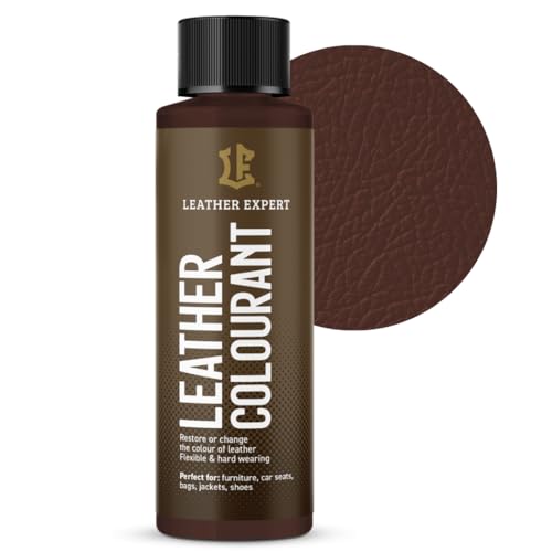 Sehr Deckend Wasser Lederfarbe Espressobraun - 50 ml Leather Paint für Natur und ÖkoLeder - Leather Dye Ohne Alkohol für alle Lederaccessoires - Reißt oder Blättert Nicht ab von Leather Expert