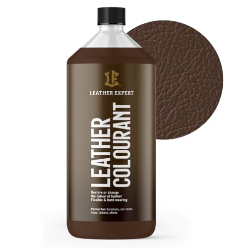 Sehr Deckend Wasser Lederfarbe Kaffeehaus - 1L Leather Paint für Natur und ÖkoLeder - Leather Dye Ohne Alkohol für alle Lederaccessoires - Reißt oder Blättert Nicht ab von Leather Expert