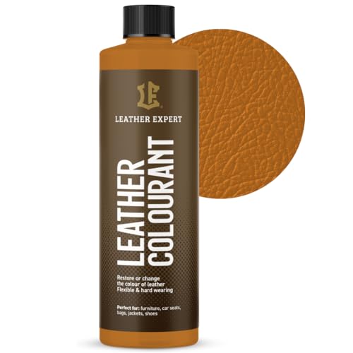 Sehr Deckend Wasser Lederfarbe Leicht gebräunt - 250 ml Leather Paint für Natur und ÖkoLeder - Leather Dye Ohne Alkohol für alle Lederaccessoires - Reißt oder Blättert Nicht ab von Leather Expert