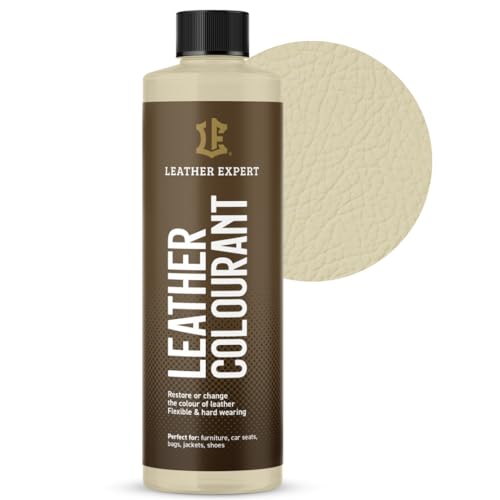 Sehr Deckend Wasser Lederfarbe Sand-Creme- 250 ml Leather Paint für Natur und ÖkoLeder - Leather Dye Ohne Alkohol für alle Lederaccessoires - Reißt oder Blättert Nicht ab von Leather Expert