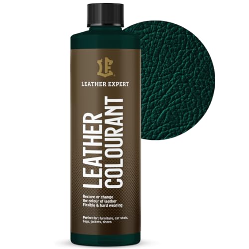 Sehr Deckend Wasser Lederfarbe Waldgrün - 250 ml Leather Paint für Natur und ÖkoLeder - Leather Dye Ohne Alkohol für alle Lederaccessoires - Reißt oder Blättert Nicht ab von Leather Expert