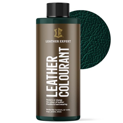 Sehr Deckend Wasser Lederfarbe Waldgrün - 500 ml Leather Paint für Natur und ÖkoLeder - Leather Dye Ohne Alkohol für alle Lederaccessoires - Reißt oder Blättert Nicht ab von Leather Expert