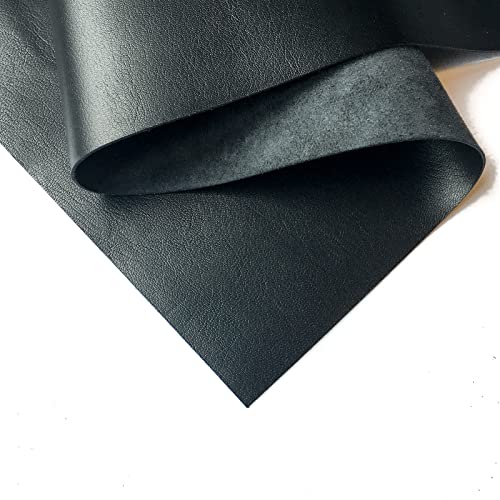 Schwarzes Echtleder zum Basteln: Echtes schwarzes Lammfell-Lederblatt zum Basteln, Nähen und personalisierte Lederprojekte (schwarz, 30,5 x 61 cm) von LeatherAA ITALIAN LEATHER COMPANY