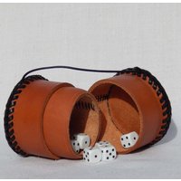 Handgefertigte Leder Schmuckbox Würfeltopf, Ring Geschenkbox von LeatherDesignCraft