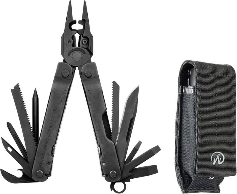 Leatherman Multitool Leatherman Super Tool 300 - 19-in-1 Multi-Tool, Schwarz Molle-Holster von Leatherman