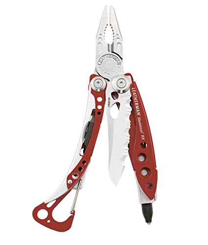 LEATHERMAN - Skeletool RX, das leichte und kompakte Multifunktionswerkzeug für Rettungskräfte, mit Glasbrecher, Rot von LEATHERMAN