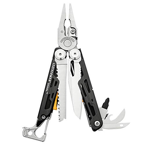 LEATHERMAN - Signal, Multi-Tool für den Outdoor-Einsatz, mit Feuerstein, Klingenschärfer und Signalpfeife, mit Nylon Holster von LEATHERMAN