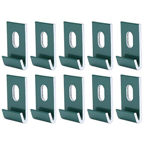 Leatikall 10pcs Gewächshausklemmen, Basisklammern Haken zum Befestigen von Anlagenabdeckung Garten Filmreihenabdeckungsfixierungen Anbringen Aluminium Greenhouses Fixture (Grün) von Leatikall