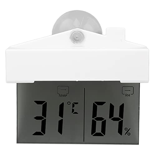 Leatikall Indoor Hygrometer Thermometer, Digitales Hygrometer Thermometer für Raum LCD Bildschirmtemperaturmonitor Feuchtigkeitsmesser mit Saugbecher von Leatikall