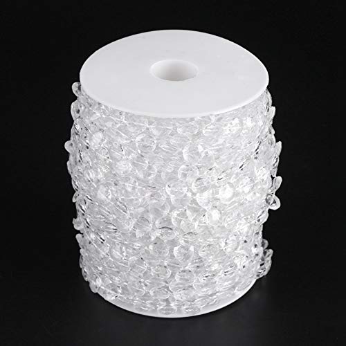 Leatikall Kristallperlenrolle, 30 m Acrylkristallgirlande Klare Kristallperlenschnurrolle für Hochzeitsfeierdekorationen Leatikall Kristallperlenrolle, 30 m Acrylkristallgirlande Klare Kristallperlenschnurrolle für Hochzeitsfeierdekorationen von Leatikall