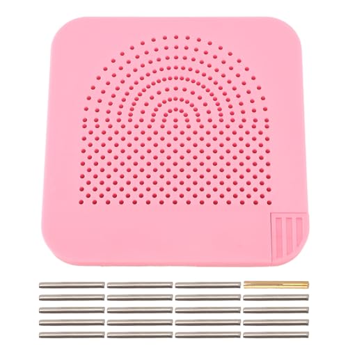 Leatikall Quilling Zubehör, Quilling Führungsbrett mit Pins Speicherbox 20pcs Pins Papier Streifen Wicklungsscheibe für Handwerk Herstellung (Rosa) von Leatikall