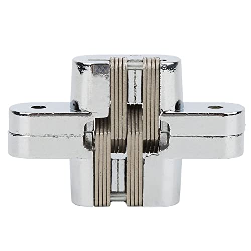Leatikall Verstecktes Scharnier, Versteckte Kreuzscharniere Zinklegierung Versteckte Scharniere Cross Türscharnier für Holzkasten Haustürschrank (Large 105-145mm / 4.1-5.7in) von Leatikall