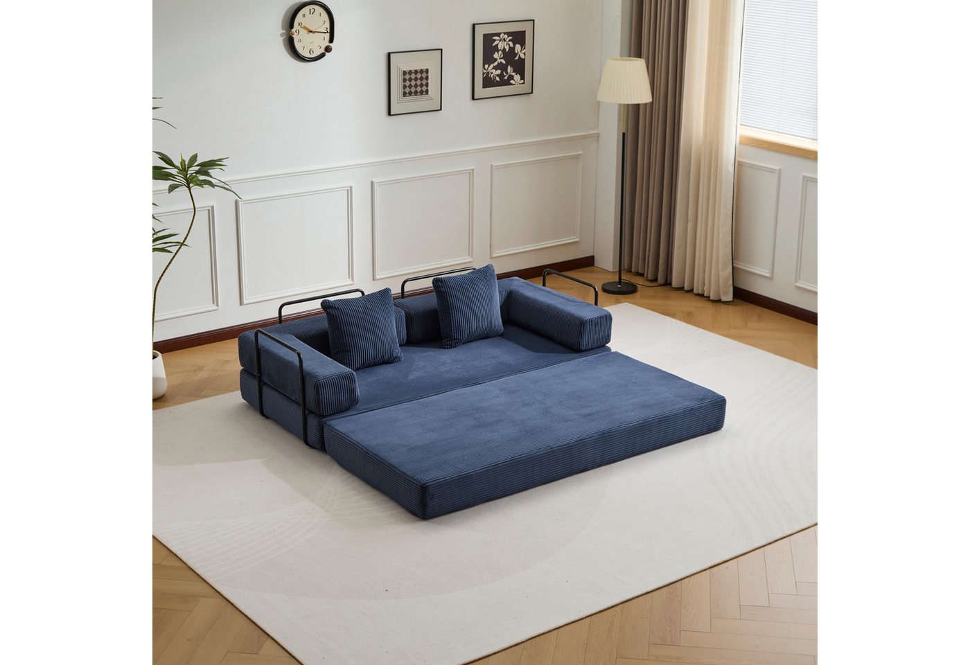 Leawin Loungesofa Faltbares Schlafsofa, bequemes Cord Bodensofa für kleine Räume, 4-in-1 Klappsofa für Wohnzimmer, Schlafzimmer, Büro oder Gäste Leawin Loungesofa Faltbares Schlafsofa, bequemes Cord Bodensofa für kleine Räume, 4-in-1 Klappsofa für Wohnzimmer, Schlafzimmer, Büro oder Gäste von Leawin
