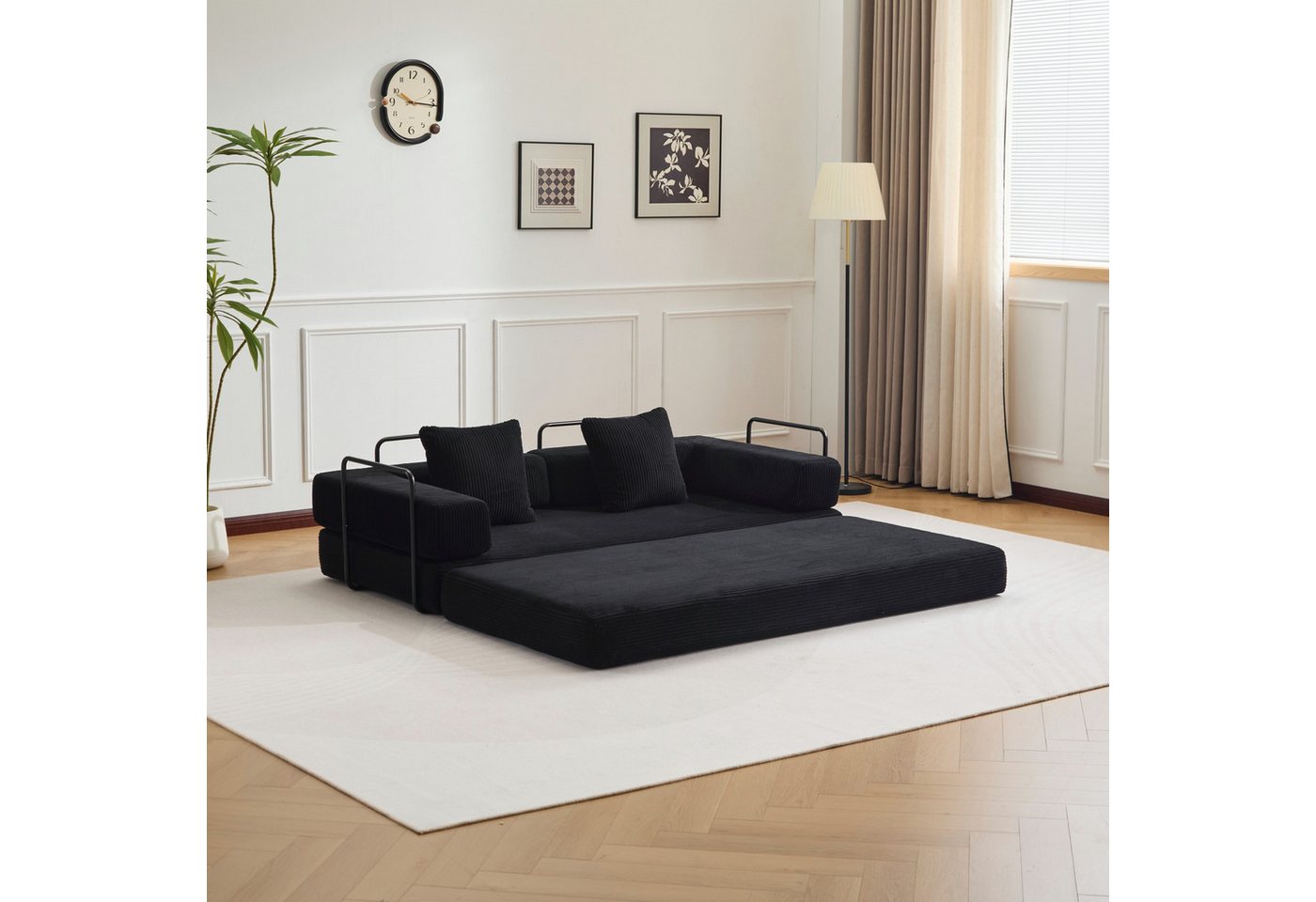 Leawin Sofa Faltbares Cord Schlafsofa, 4-in-1 Bodensofa für kleine Räume, Multifunktionales Sofa mit Schlaffunktion Leawin Sofa Faltbares Cord Schlafsofa, 4-in-1 Bodensofa für kleine Räume, Multifunktionales Sofa mit Schlaffunktion von Leawin