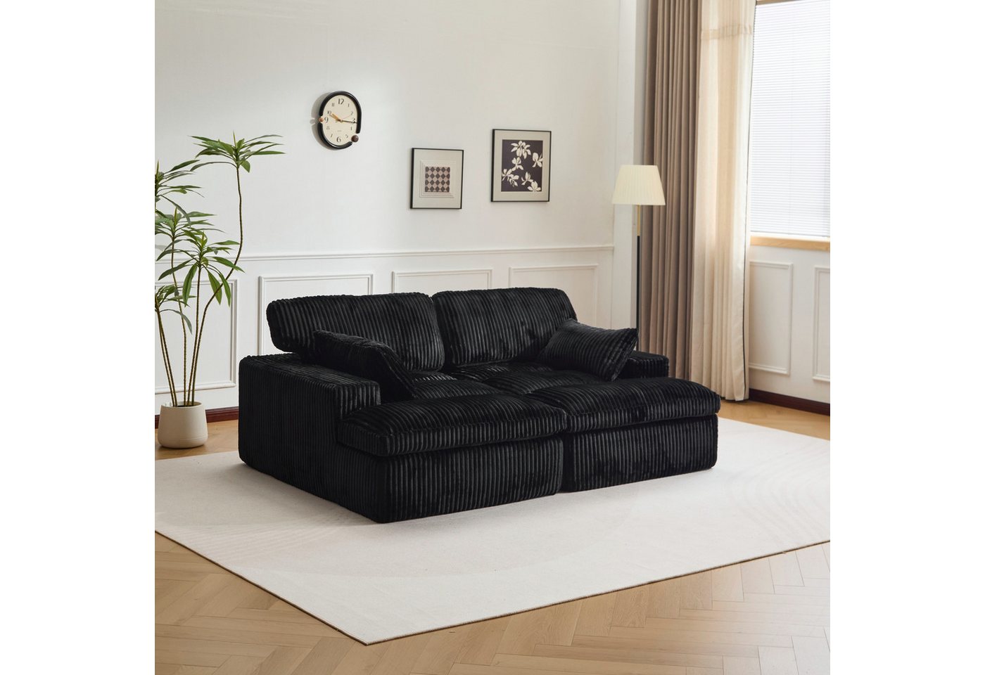 Leawin Sofa Modulares Cordsofa 2-Sitzer, Doppelschlafsofa, platzsparend & modern, Ohne Montage, weiche Polsterung, ideal für Wohnzimmer & Apartment Leawin Sofa Modulares Cordsofa 2-Sitzer, Doppelschlafsofa, platzsparend & modern, Ohne Montage, weiche Polsterung, ideal für Wohnzimmer & Apartment von Leawin
