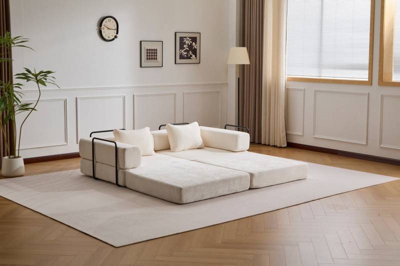 Leawin Sofa Modulares faltbares Schlafsofa, Chenille Sofa, platzsparend & modern, Kleines Schlafsofa, schnell montiert, ideal für Wohnzimmer & Wohnung. Leawin Sofa Modulares faltbares Schlafsofa, Chenille Sofa, platzsparend & modern, Kleines Schlafsofa, schnell montiert, ideal für Wohnzimmer & Wohnung. von Leawin