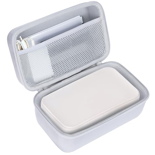 Lebakort Aufbewahrungskoffer kompatibel mit HPRT CP4100 Fotodrucker 4x6 Wi-Fi Wireless Instant Picture Printer (Off White Case) von Lebakort