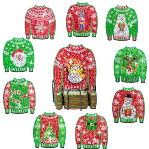 10Stück Diamant Malerei Untersetzer mit Halter Weihnachtsdesign DIY Diamant Kunst Untersetzer für Erwachsene Anfänger kreative Diamant Kunst Handwerk Zubehör für Home Decorations 10Stück Diamant Malerei Untersetzer mit Halter Weihnachtsdesign DIY Diamant Kunst Untersetzer für Erwachsene Anfänger kreative Diamant Kunst Handwerk Zubehör für Home Decorations von Lebartm