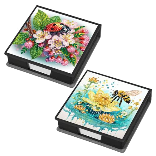 Lebartm 2Stück Haftnotiz-Halter Diamant-Kunstmalerei Leder Post Note Dispenser Memo Paper Storage Box mit 160 Haftnotizen Schreibtisch Büro Organizer Zubehör-01 Lebartm 2Stück Haftnotiz-Halter Diamant-Kunstmalerei Leder Post Note Dispenser Memo Paper Storage Box mit 160 Haftnotizen Schreibtisch Büro Organizer Zubehör-01 von Lebartm