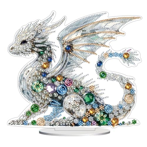 Lebartm DIY Diamant Desktop Ornament Pterosaurier Sonderform Kristall Diamant Kunst Malerei Tabletop Ornamente Einseitiger Diamant für Heimdekoration von Lebartm