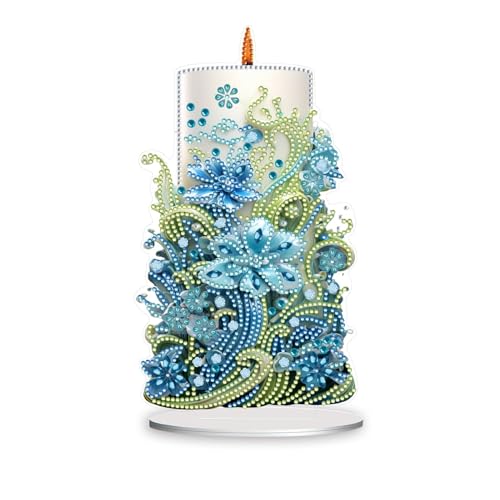 Lebartm DIY Diamant Desktop Ornament Speziell geformter Kristall Blumenkerze Diamant Kunstmalerei Tischdekoration Einseitiger Diamant Heimdekoration Lebartm DIY Diamant Desktop Ornament Speziell geformter Kristall Blumenkerze Diamant Kunstmalerei Tischdekoration Einseitiger Diamant Heimdekoration von Lebartm