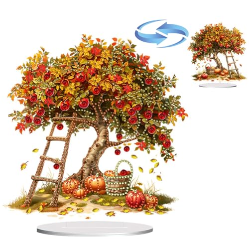 Lebartm DIY Diamant Herbst Desktop Ornament Speziell geformter Kristall Diamant Kunst Malerei Tischdekoration Doppelseitiges Muster Einseitiger Diamant Heimdekoration-Apfelbaum Lebartm DIY Diamant Herbst Desktop Ornament Speziell geformter Kristall Diamant Kunst Malerei Tischdekoration Doppelseitiges Muster Einseitiger Diamant Heimdekoration-Apfelbaum von Lebartm