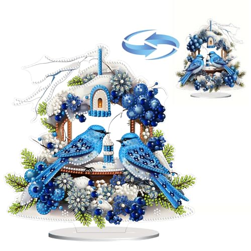 Lebartm DIY Diamant Herbst Desktop Ornament Speziell geformter Kristall Diamant Kunst Malerei Tischdekoration Doppelseitiges Muster Einseitiger Diamant Heimdekoration-Blauhäher Lebartm DIY Diamant Herbst Desktop Ornament Speziell geformter Kristall Diamant Kunst Malerei Tischdekoration Doppelseitiges Muster Einseitiger Diamant Heimdekoration-Blauhäher von Lebartm