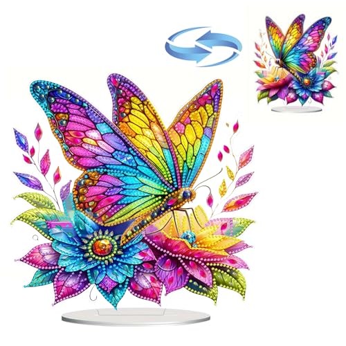 Lebartm DIY Diamant Herbst Desktop Ornament Speziell geformter Kristall Diamant Kunst Malerei Tischdekoration Doppelseitiges Muster Einseitiger Diamant Heimdekoration-Bunter Schmetterling01 Lebartm DIY Diamant Herbst Desktop Ornament Speziell geformter Kristall Diamant Kunst Malerei Tischdekoration Doppelseitiges Muster Einseitiger Diamant Heimdekoration-Bunter Schmetterling01 von Lebartm