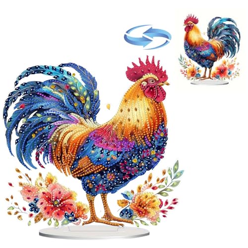 Lebartm DIY Diamant Herbst Desktop Ornament Speziell geformter Kristall Diamant Kunst Malerei Tischdekoration Doppelseitiges Muster Einseitiger Diamant Heimdekoration-Hahn Lebartm DIY Diamant Herbst Desktop Ornament Speziell geformter Kristall Diamant Kunst Malerei Tischdekoration Doppelseitiges Muster Einseitiger Diamant Heimdekoration-Hahn von Lebartm