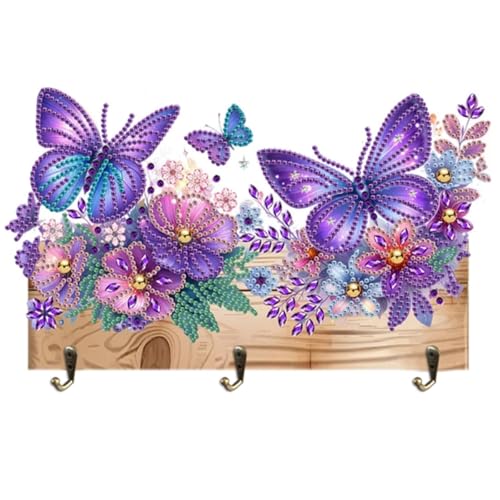 Lebartm DIY Diamant Kunst Malerei Türhaken mit 3 Haken in einer Reihe Wandklebehaken für Badezimmer Dusche Küche Schlüssel Tür Außen Heimwerker-Schmetterling02 Lebartm DIY Diamant Kunst Malerei Türhaken mit 3 Haken in einer Reihe Wandklebehaken für Badezimmer Dusche Küche Schlüssel Tür Außen Heimwerker-Schmetterling02 von Lebartm