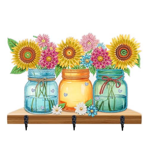 Lebartm DIY Diamant Kunst Malerei Türhaken mit 3 Haken in einer Reihe Wandklebehaken für Badezimmer Dusche Küche Schlüssel Tür Außenbereich Heimwerkerbedarf-Sonnenblume02 Lebartm DIY Diamant Kunst Malerei Türhaken mit 3 Haken in einer Reihe Wandklebehaken für Badezimmer Dusche Küche Schlüssel Tür Außenbereich Heimwerkerbedarf-Sonnenblume02 von Lebartm