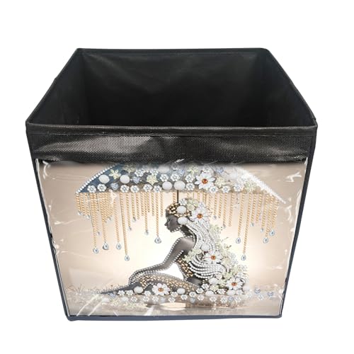 Lebartm DIY Diamant-Kunstmalerei Zusammenklappbare Aufbewahrungsbox Griffe Vlies Klappbare Körbe Organizer Haushalt zum Organisieren von Kleidung Blättern Büchern 28x28x28cm-Frau unter Regenschirm Lebartm DIY Diamant-Kunstmalerei Zusammenklappbare Aufbewahrungsbox Griffe Vlies Klappbare Körbe Organizer Haushalt zum Organisieren von Kleidung Blättern Büchern 28x28x28cm-Frau unter Regenschirm von Lebartm