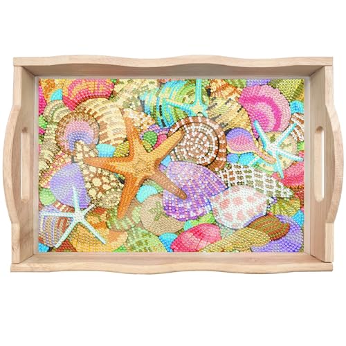 Lebartm DIY Diamant-Tablett Diamant-Malerei Kreatives Design Handgemachtes Holztablett Essteller Diamant Kunst für Kaffee Wohnzimmer Heim-Organisator-Shell Lebartm DIY Diamant-Tablett Diamant-Malerei Kreatives Design Handgemachtes Holztablett Essteller Diamant Kunst für Kaffee Wohnzimmer Heim-Organisator-Shell von Lebartm